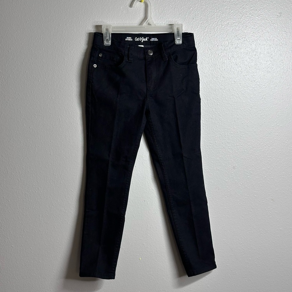 Cat & Jack Girls Kids Denim Black Skinny Stretch Jeans size 8.